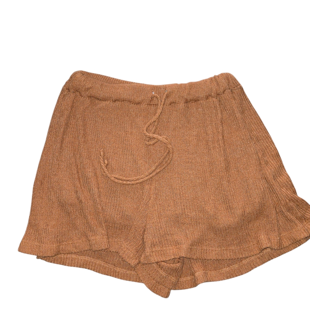 Lush Tan High Waist Shorts with Flowy Silhouette